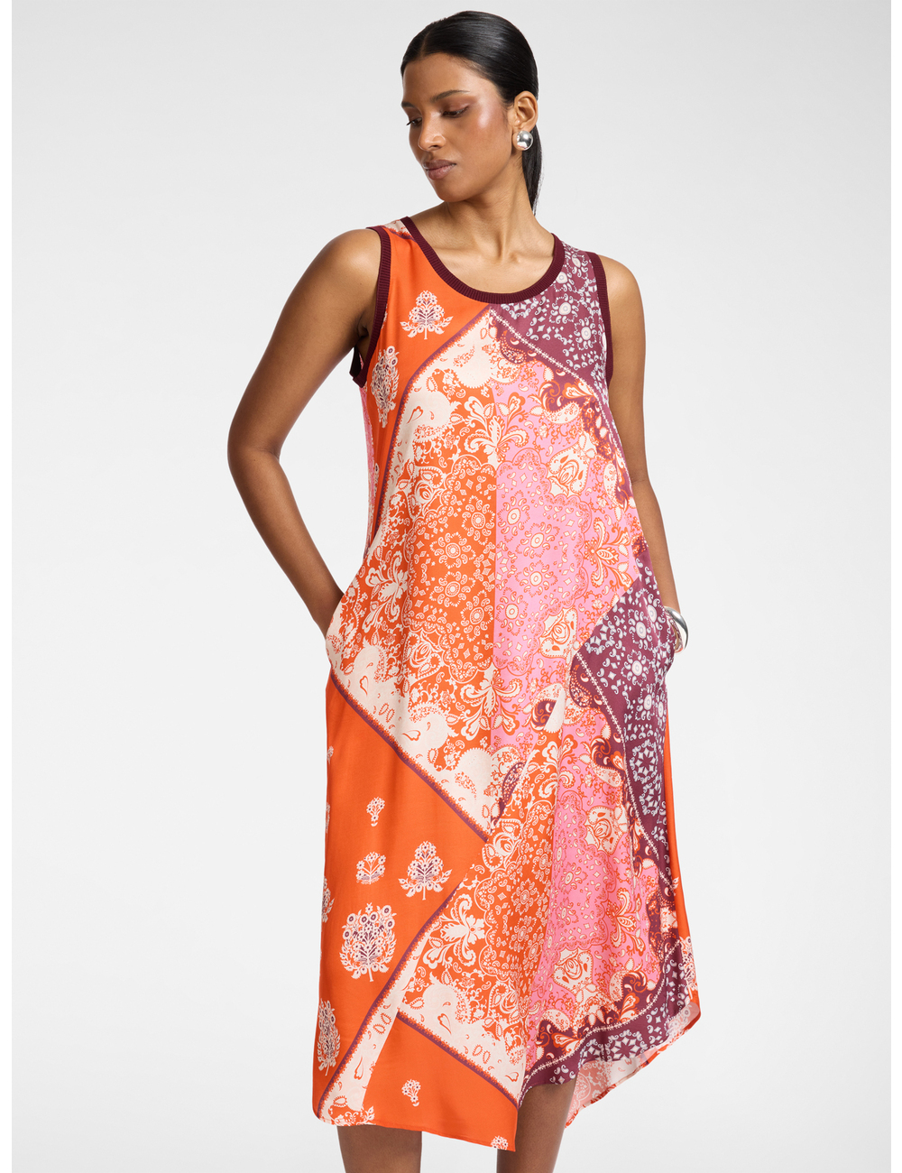 Elena Mirò - Vestido largo estampado en viscosa