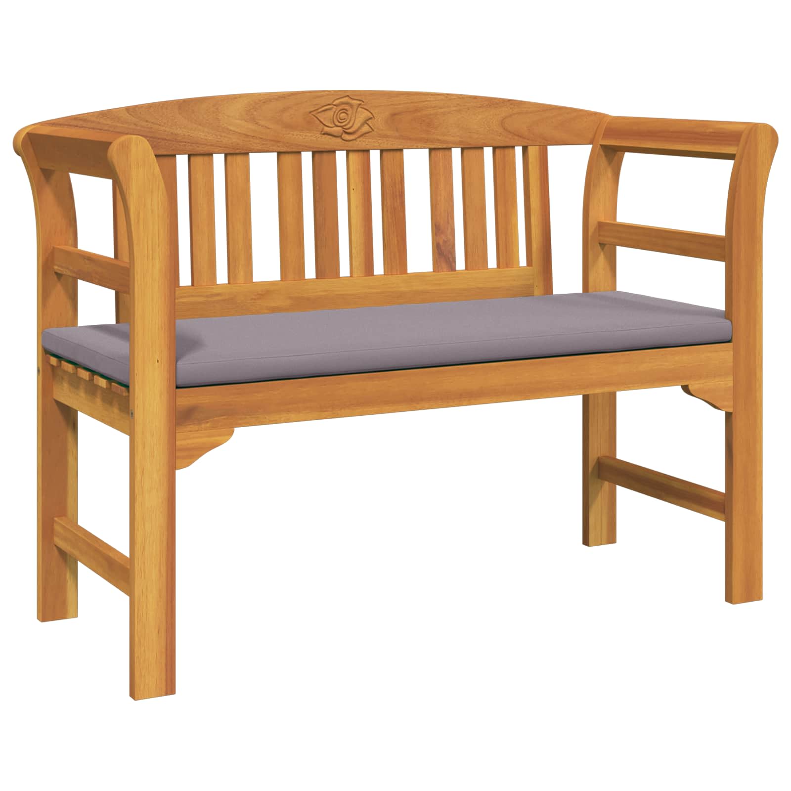 vidaXL Banco de Rosa Natural 114 x 46 x 82,5 cm