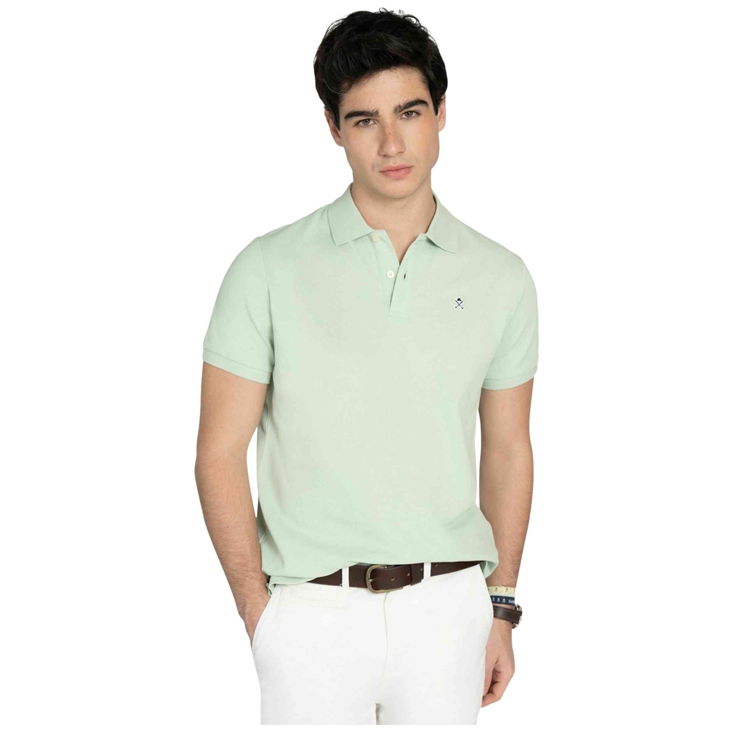 Polo De Manga Corta Harper & Neyer modelo Retro para Hombre en color Verde