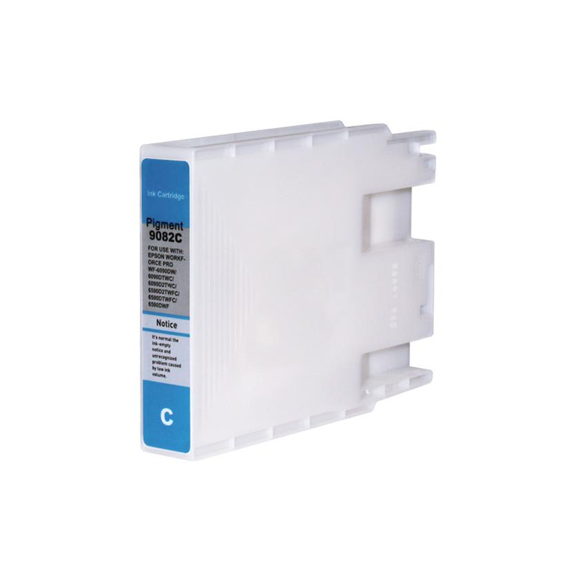 Epson T9082 Cyan Pigment Ink Cartridge - Compatible with Epson WorkForce Pro WF-6090 and WF-6590 printers, delivers 4,000 pages, perfect for high-quality printing.