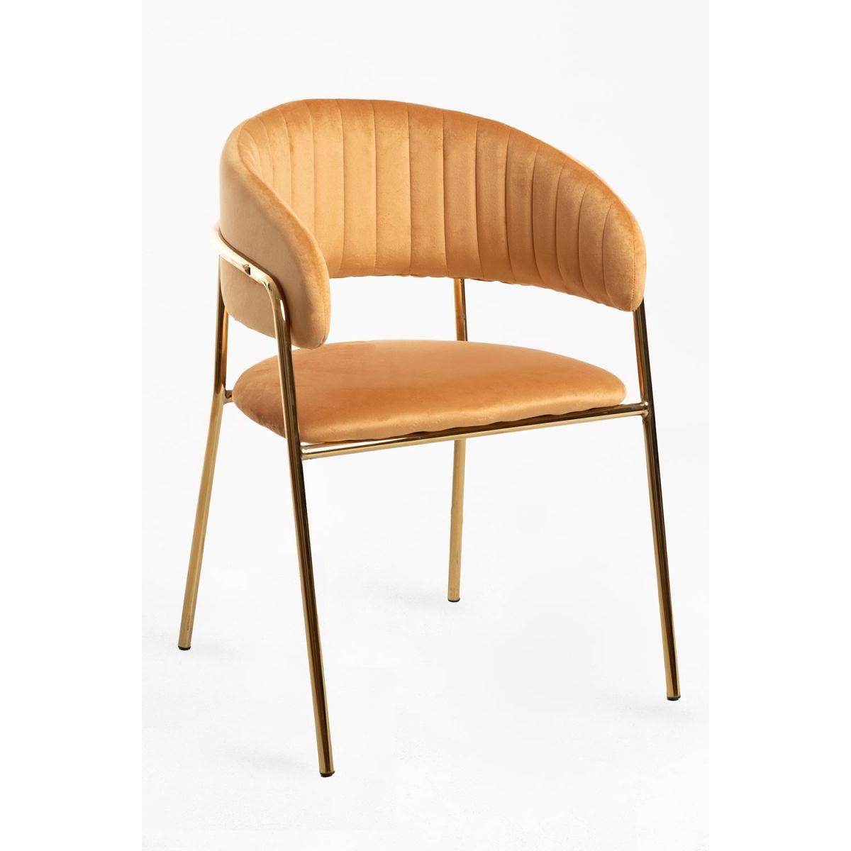 Regalos Miguel - Sillas Comedor - Silla Moniel Golden Terciopelo - Amarillo