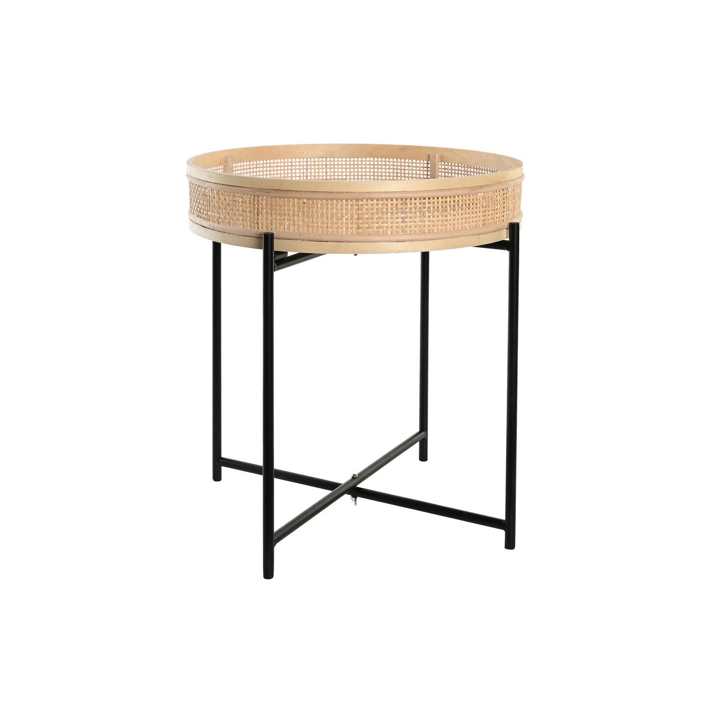 MACETERO RATAN METAL 43X43X46 NATURAL FIJALO MC203587