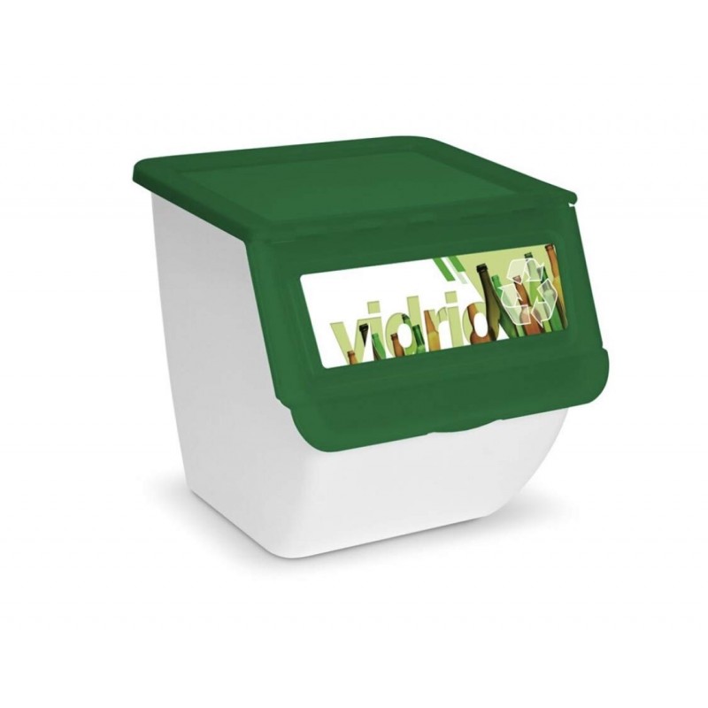 TIENDA EURASIA - Cubo de Basura para Reciclaje de Vidrio Original