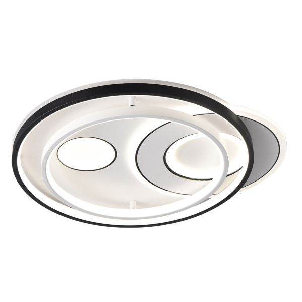 Plafon evora circular negro/blanco 160w 3000-4000-6000k  7x45x52cm 13600lm c/remoto