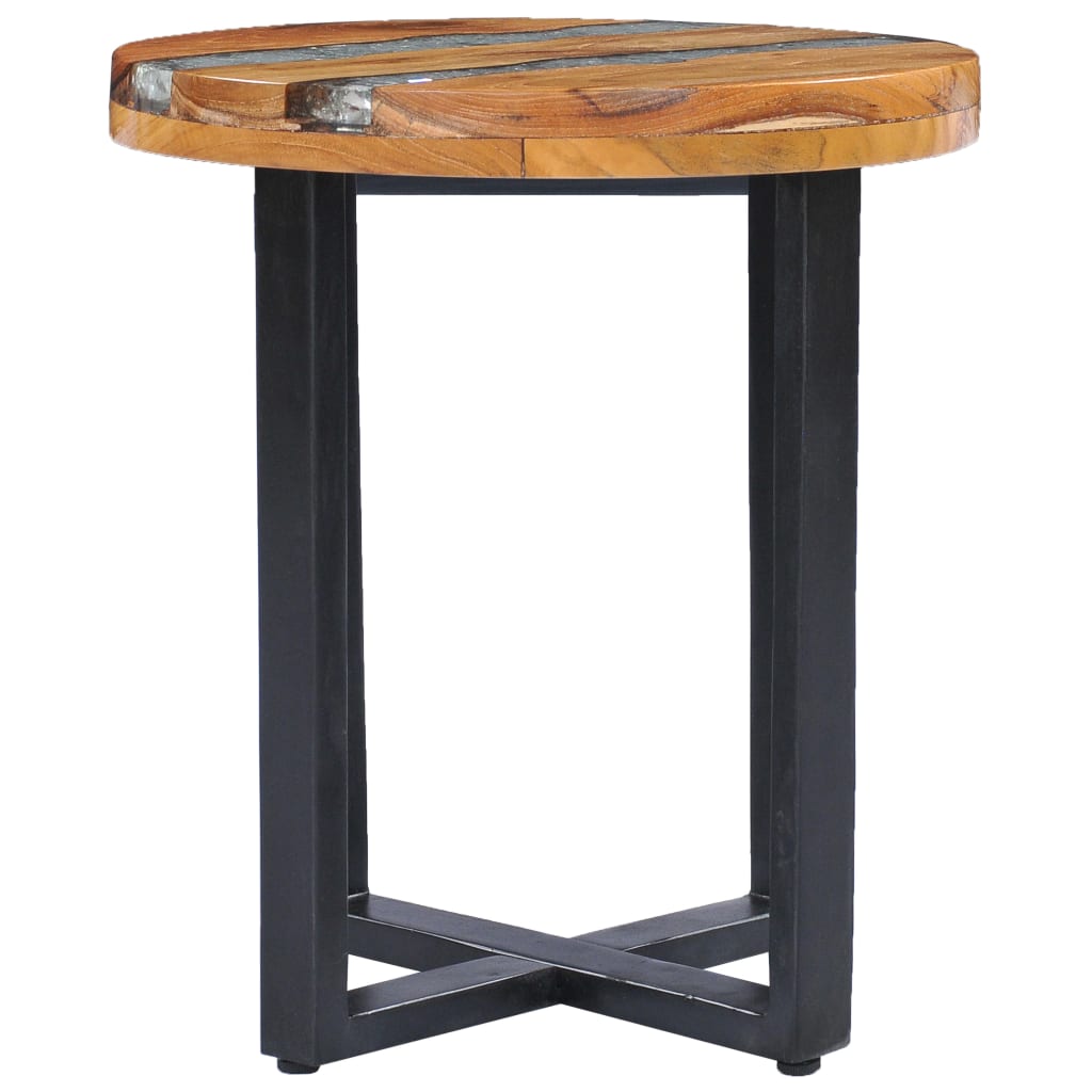 Mesa de Centro Vidaxl de Madera Maciza de Teca y Polirresina 40x45 Cm