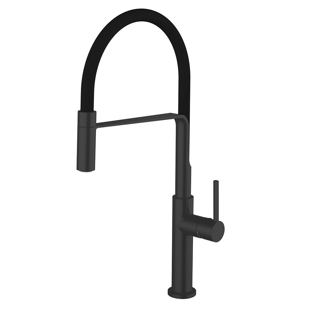 CLEVER 60146 CHEF SLIM Grifo Monomando Fregadero Negro Mate