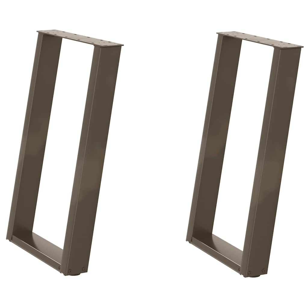 vidaXL Patas para mesa de comedor en forma de U (2 unidades) 60 x 72-73 cm, acero
