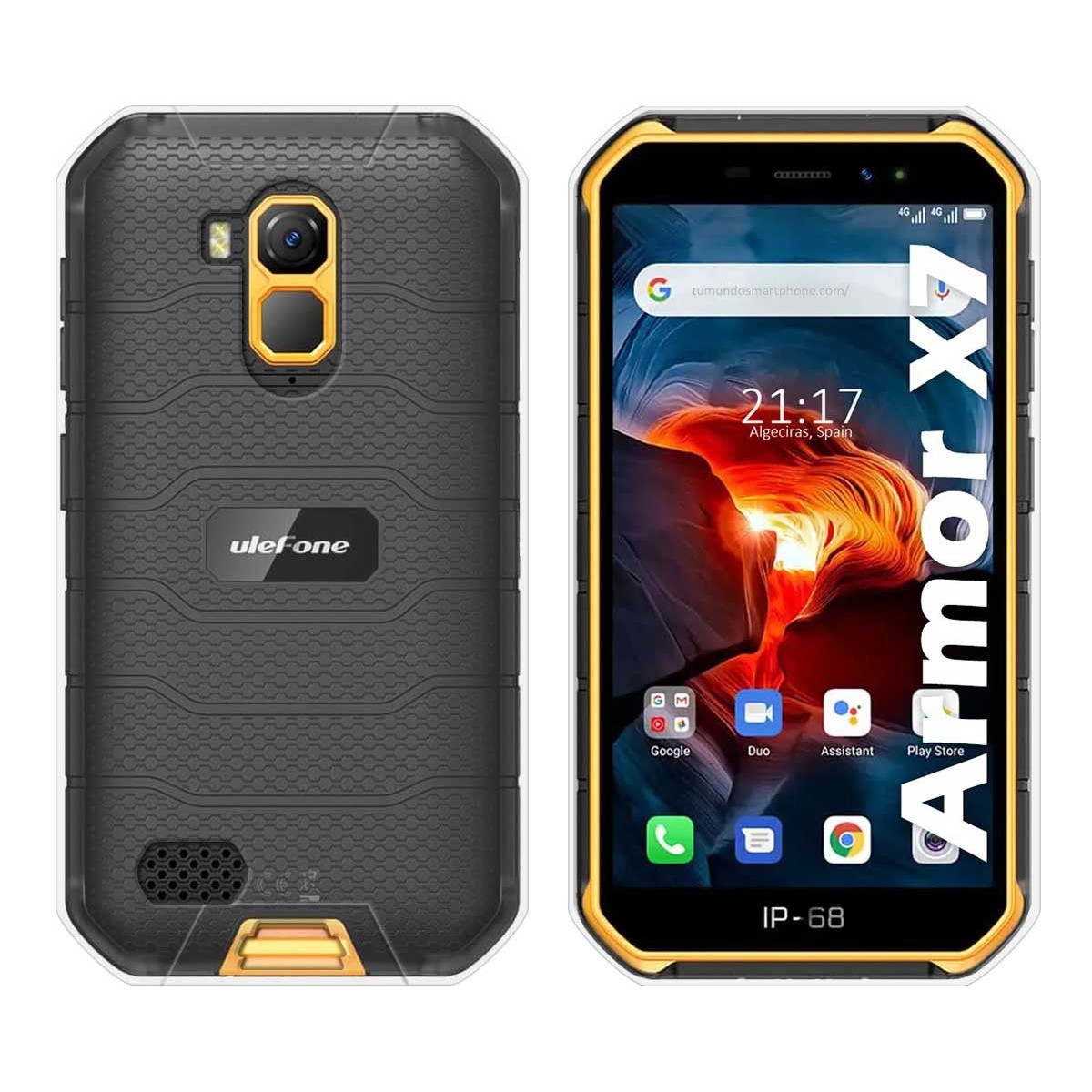 Tumundosmartphone Funda Silicona Gel TPU Transparente para Ulefone Armor X7 / X7 Pro