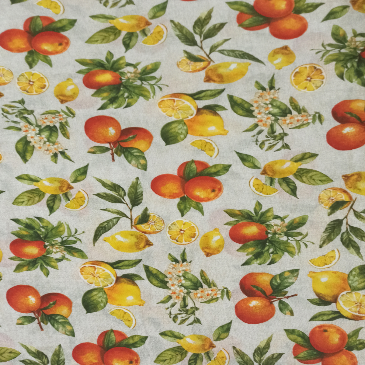 LaFábricadelasTelas - loneta a metros estampada para cocina frutas. Ancho  2,8 metros, cortinas, cojines, manteles, bolsas, confección y decoracion. Portes gratuitos