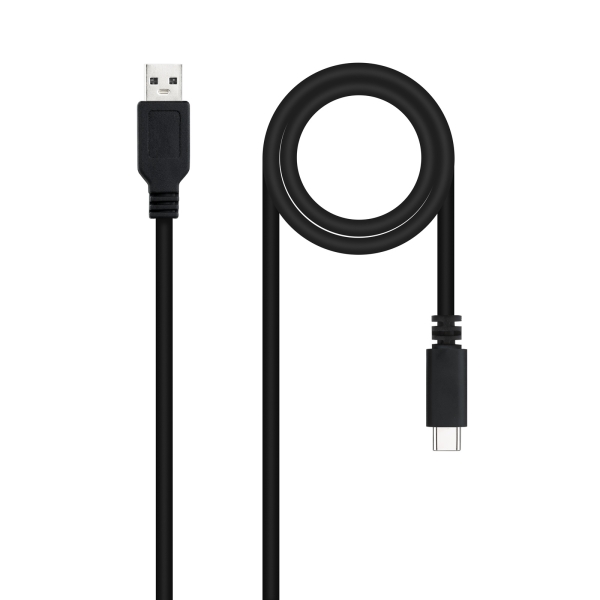 Nanocable cable 2.0 3a usb-c macho a usb-a macho - longitud 1.50m - color negro