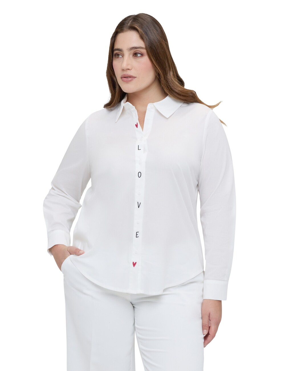 Fiorella Rubino - Camisa con bordado LOVE