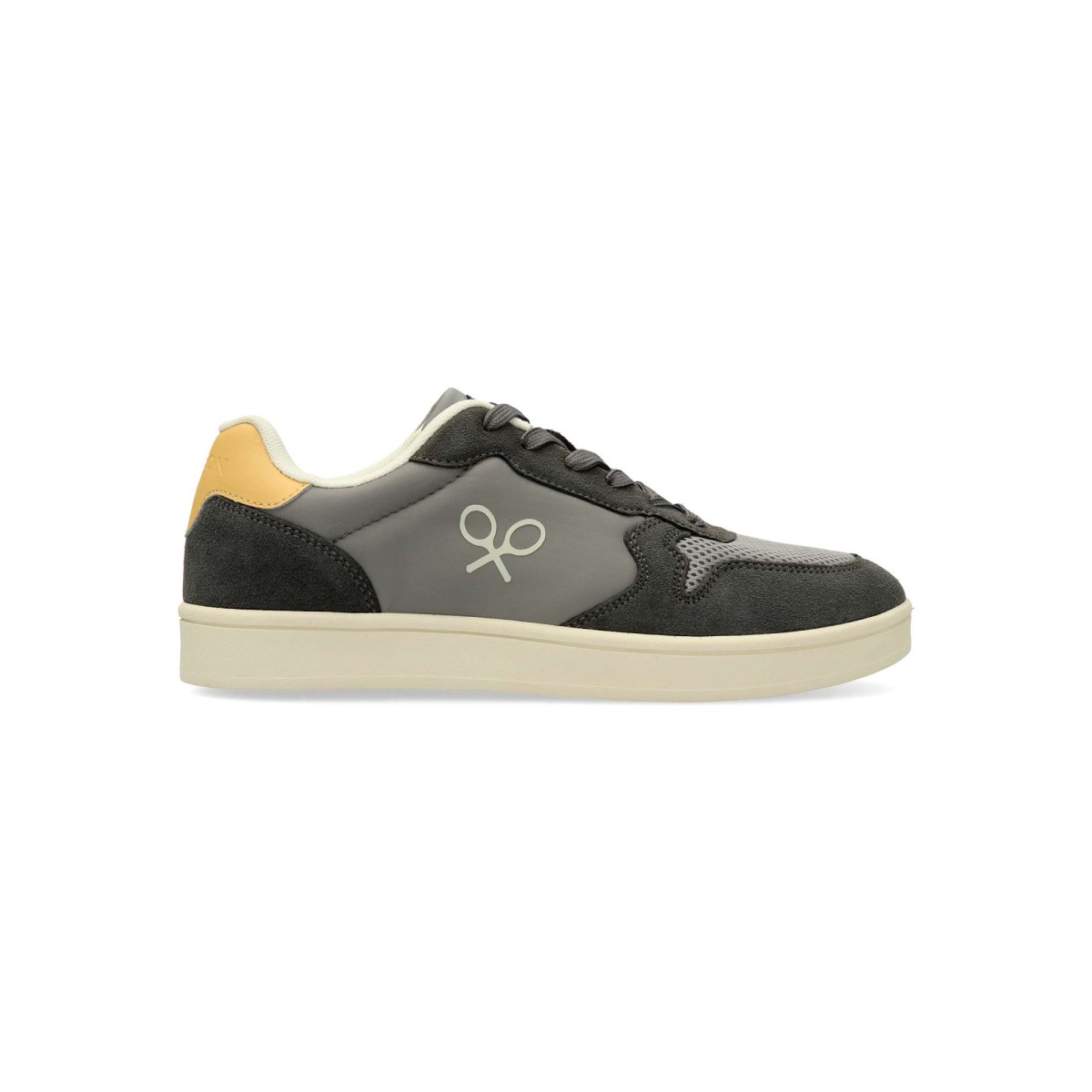 Silbon - Zapatillas deportivas casual Bicolor para hombre, confeccionadas en piel serraje y textil transpirable, suela de goma gruesa y plantilla acolchada