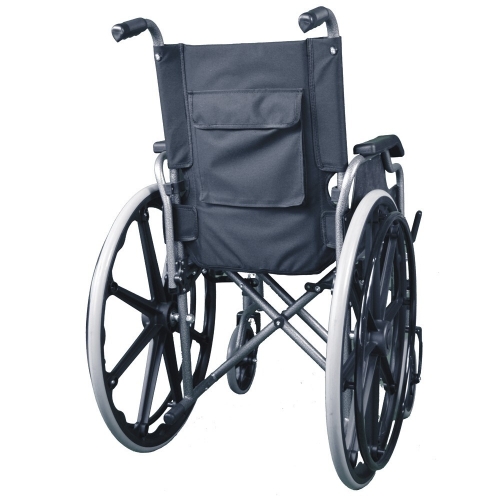 Mobiclinic Giralda Silla de ruedas ortopédica plegable autopropulsable para minusválidos y ancianos reposapiés extraíbles y reposabrazos abatibles ultraligera negro asiento: 43 cm