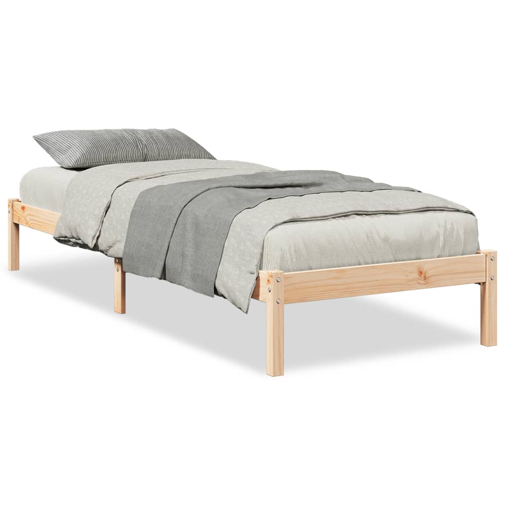 vidaXL Cama extralarga sin colchón madera maciza de pino 90x220 cm