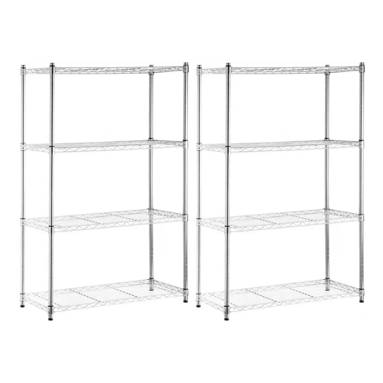 Pack 2 Estanterías Metálicas con 4 Baldas Ajustables 137x91.4x35.5cm 320Kg 7house