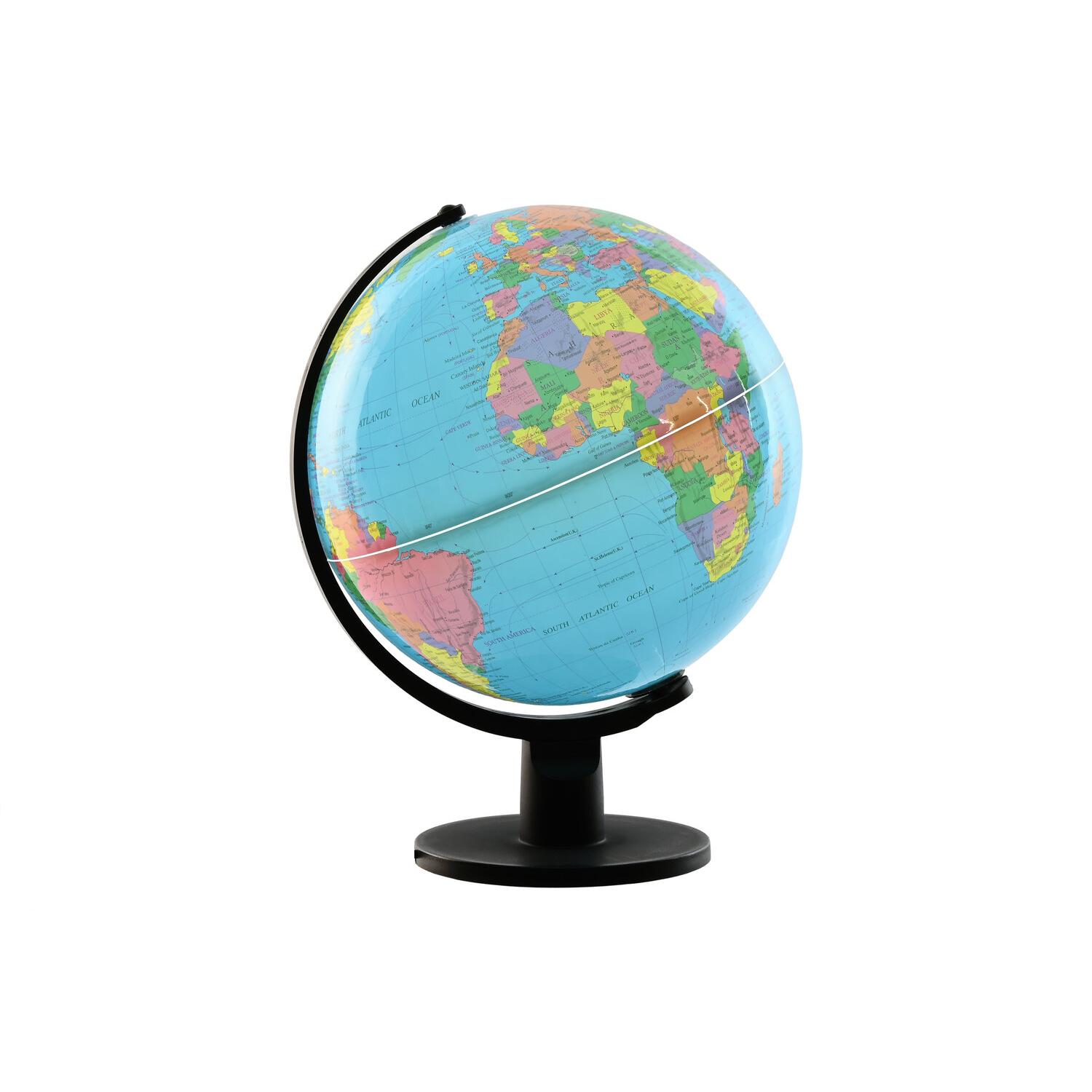 GLOBO TERRAQUEO PVC 33X32X41 CON LUZ AZUL DH212777 - EL MEJOR COMPLEMENTO PARA TU HOGAR FIJALO