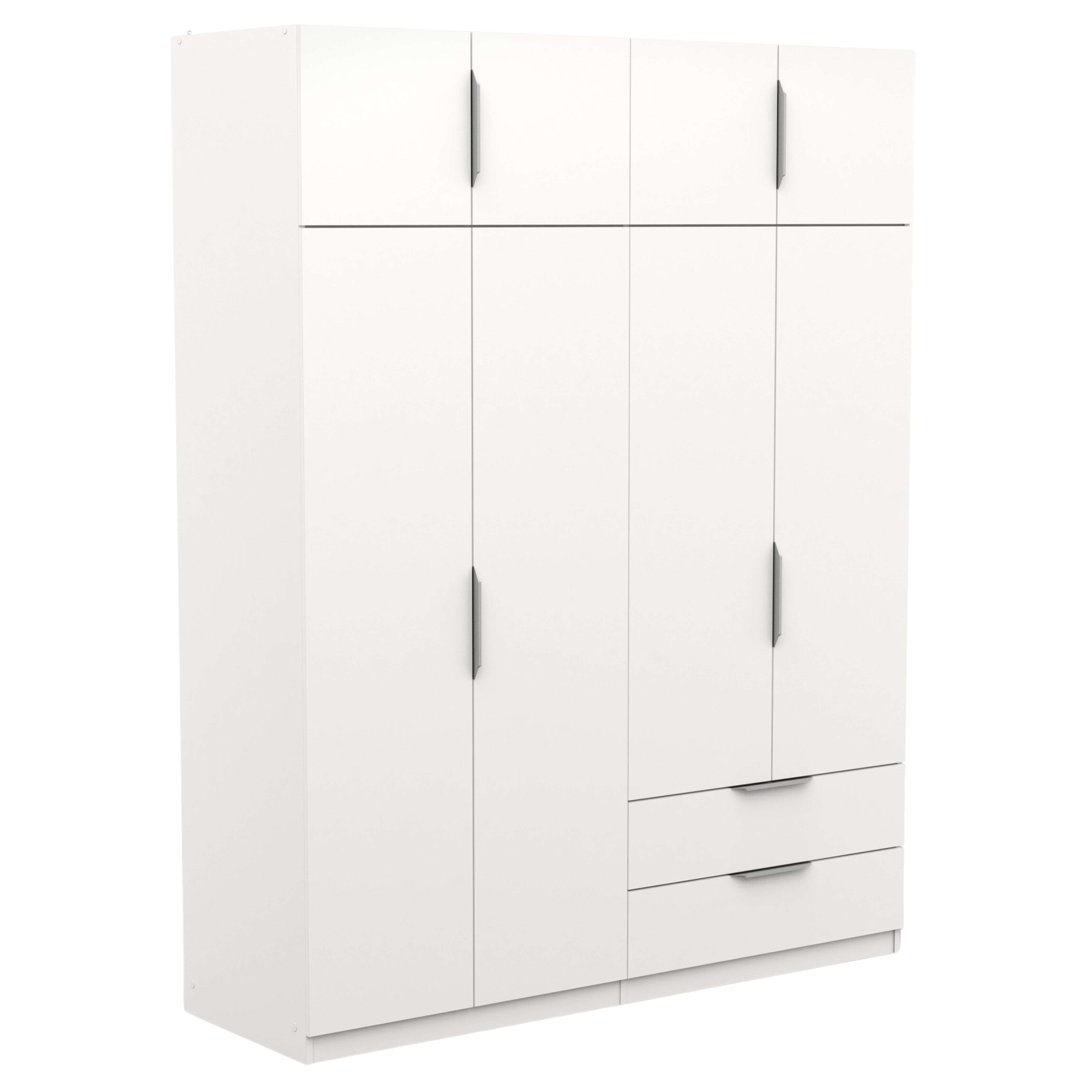 Miroytengo Armario para Dormitorio Ghost en Color Blanco con o sin Espejo Varias Medidas