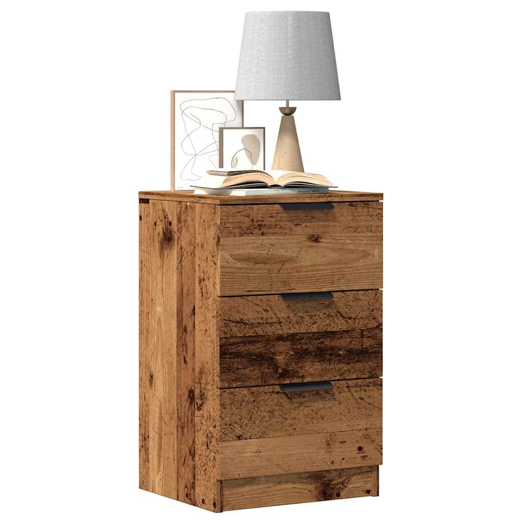 vidaXL Mesita de noche madera de ingeniería envejecida 40x36x65 cm
