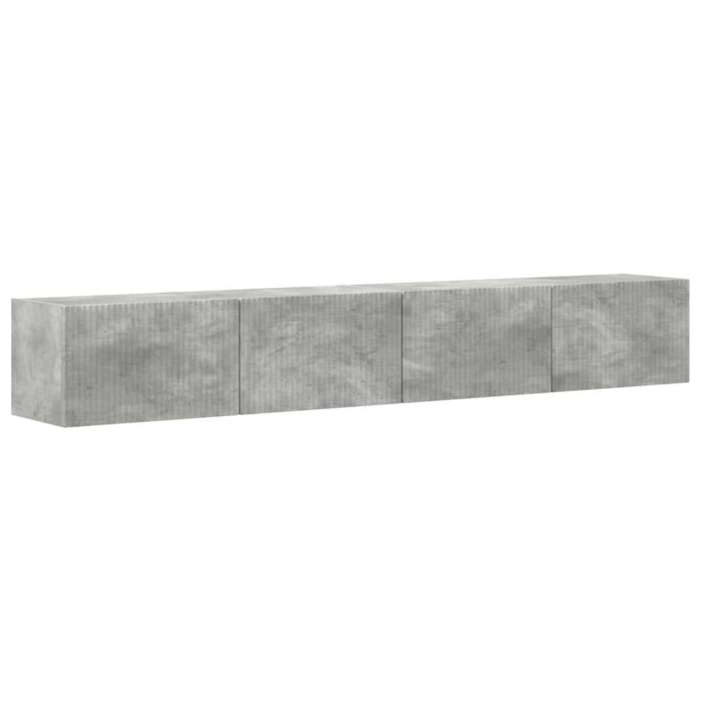 vidaXL Mueble de TV Montado en la Pared 2 uds. Madera de ingeniería Multicolor
