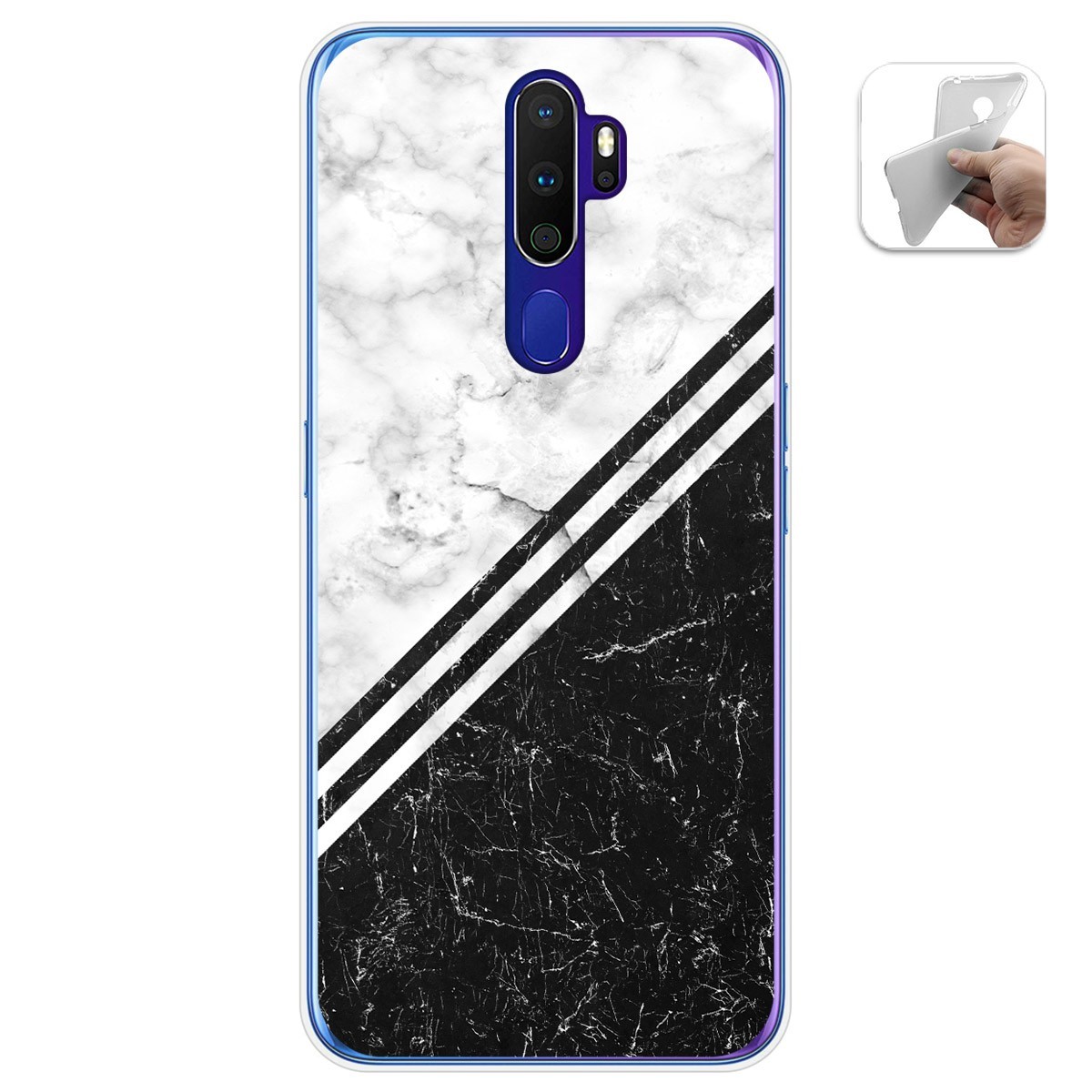 Tumundosmartphone Funda Gel Tpu para Oppo A9 2020 diseño Mármol 01 Dibujos