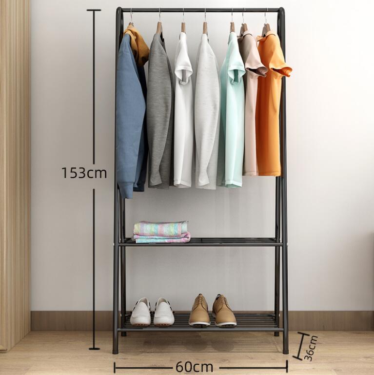 Perchero de hierro para ropa, estante de almacenamiento zapatero bolso, colgador sala de estar, muebles para el hogar, letra A 153cm