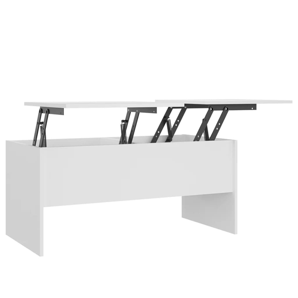 Vidaxl Mesa de Centro Madera Ingeniería 102x50.5x46.5 Cm Blanco
