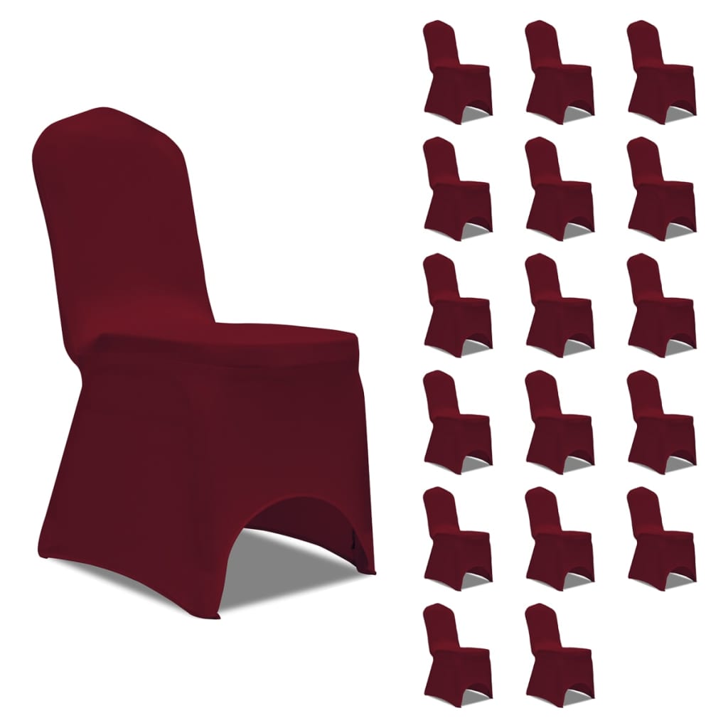 vidaXL 18x Funda Silla Elástica Cubiertas Comedor Boda Muebles Salón Color Burdeos,  Crema,  Negro y mas