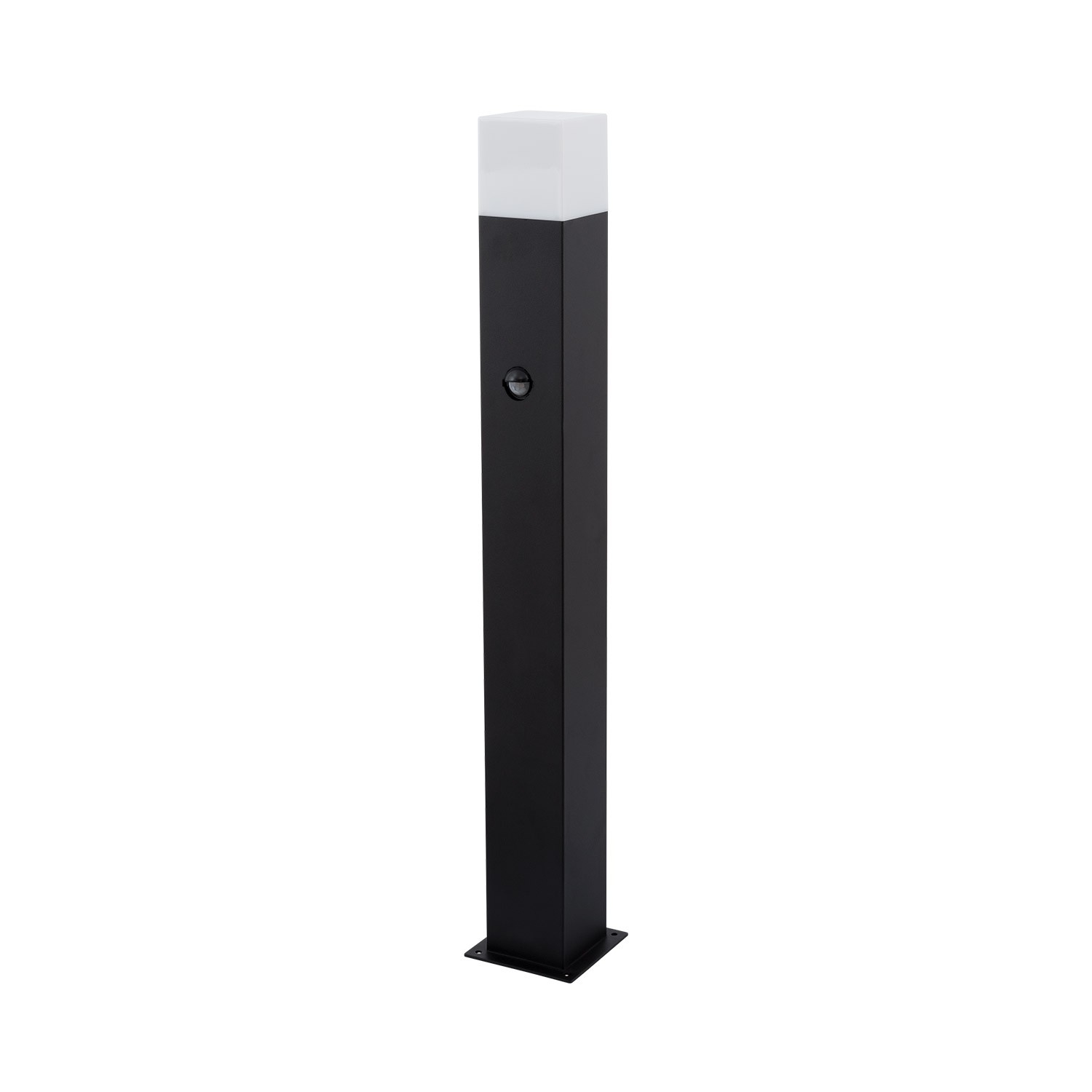 Ledkia Baliza Exterior Superficie Pie 74cm con Detector de Movimiento Augusta Negra Negro
