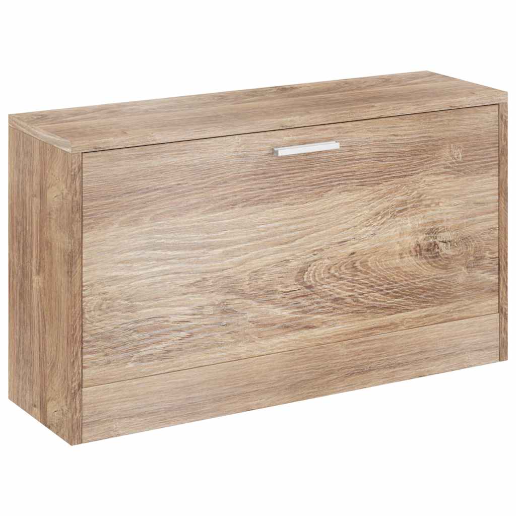 vidaXL Banco zapatero de color roble 80x24x45 cm