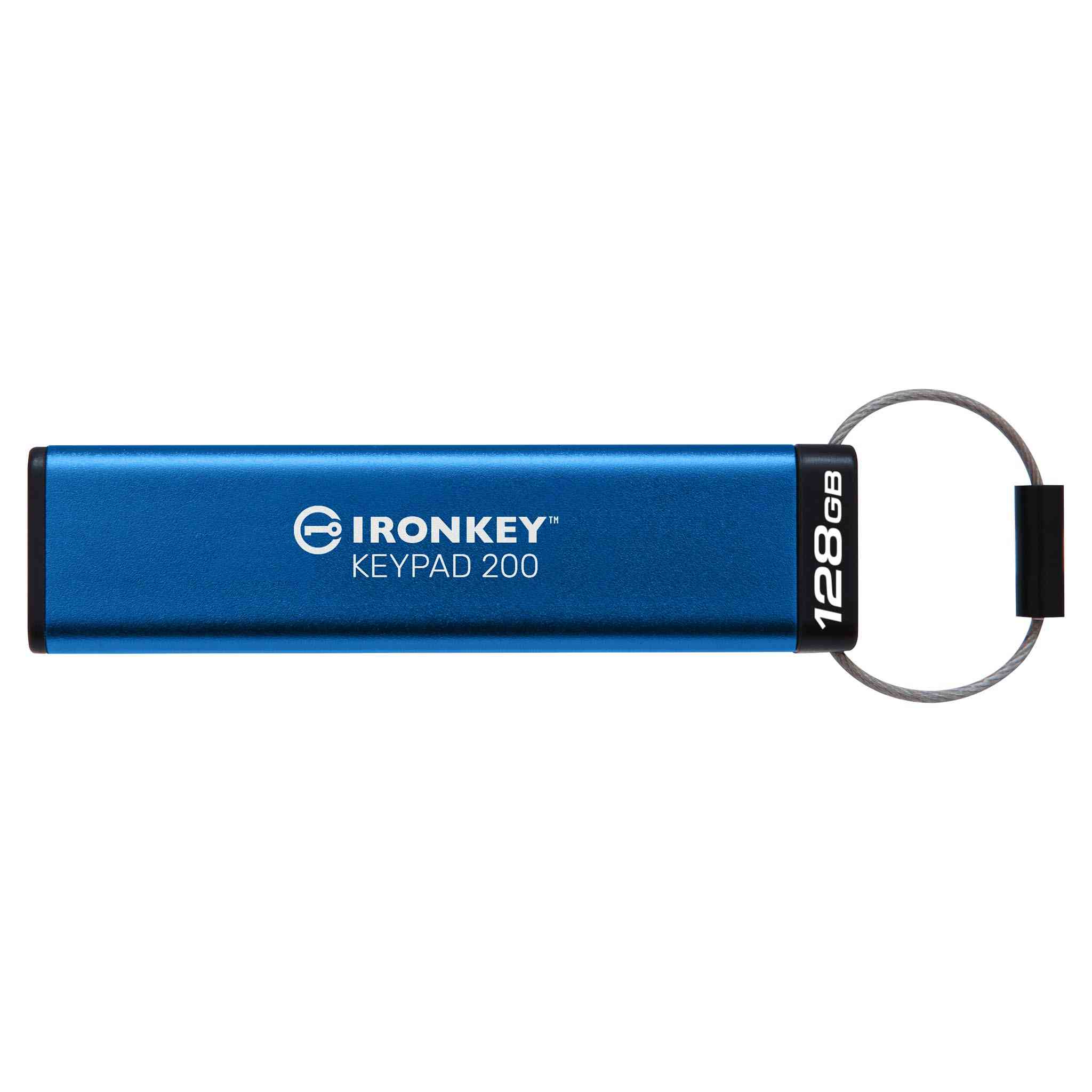 Kingston Technology IronKey Keypad 200 128GB - USB Type-A - Azul