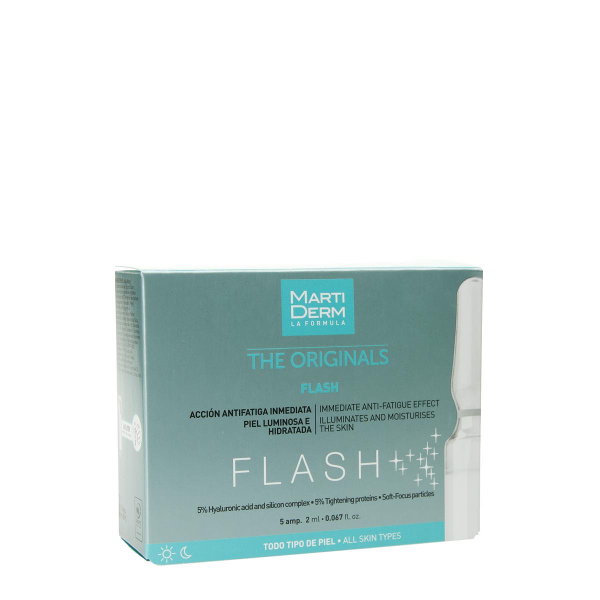 Martiderm flash 5 ampollas 2 ml · piel deslumbrante