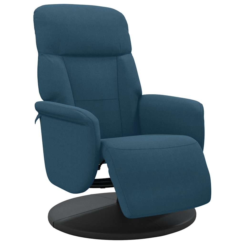 vidaXL Sillón reclinable con reposapiés terciopelo azul