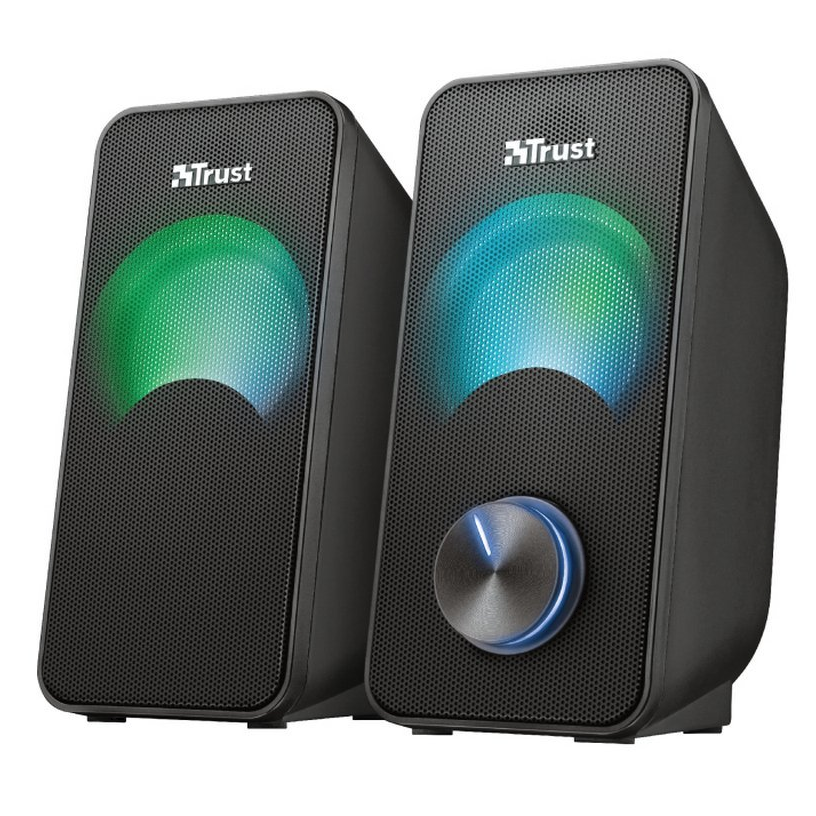 Trust Arys RGB Altavoces 2.0 6W para PC con Iluminación LED y Control de Volumen