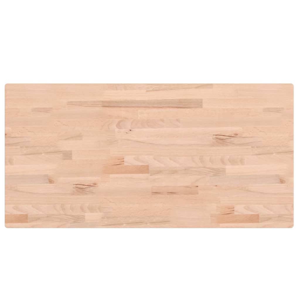 vidaXL Encimera de baño madera maciza de haya 100x50x4 cm