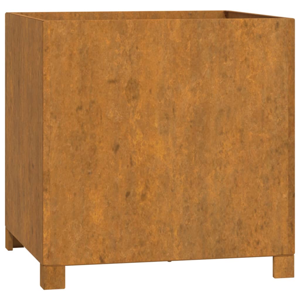 vidaXL Jardinera con patas acero corten oxidado Dimensiones 32 x 30 x 33 cm,  42 x 40 x 43 cm,  49 x 47 x 50 cm y mas