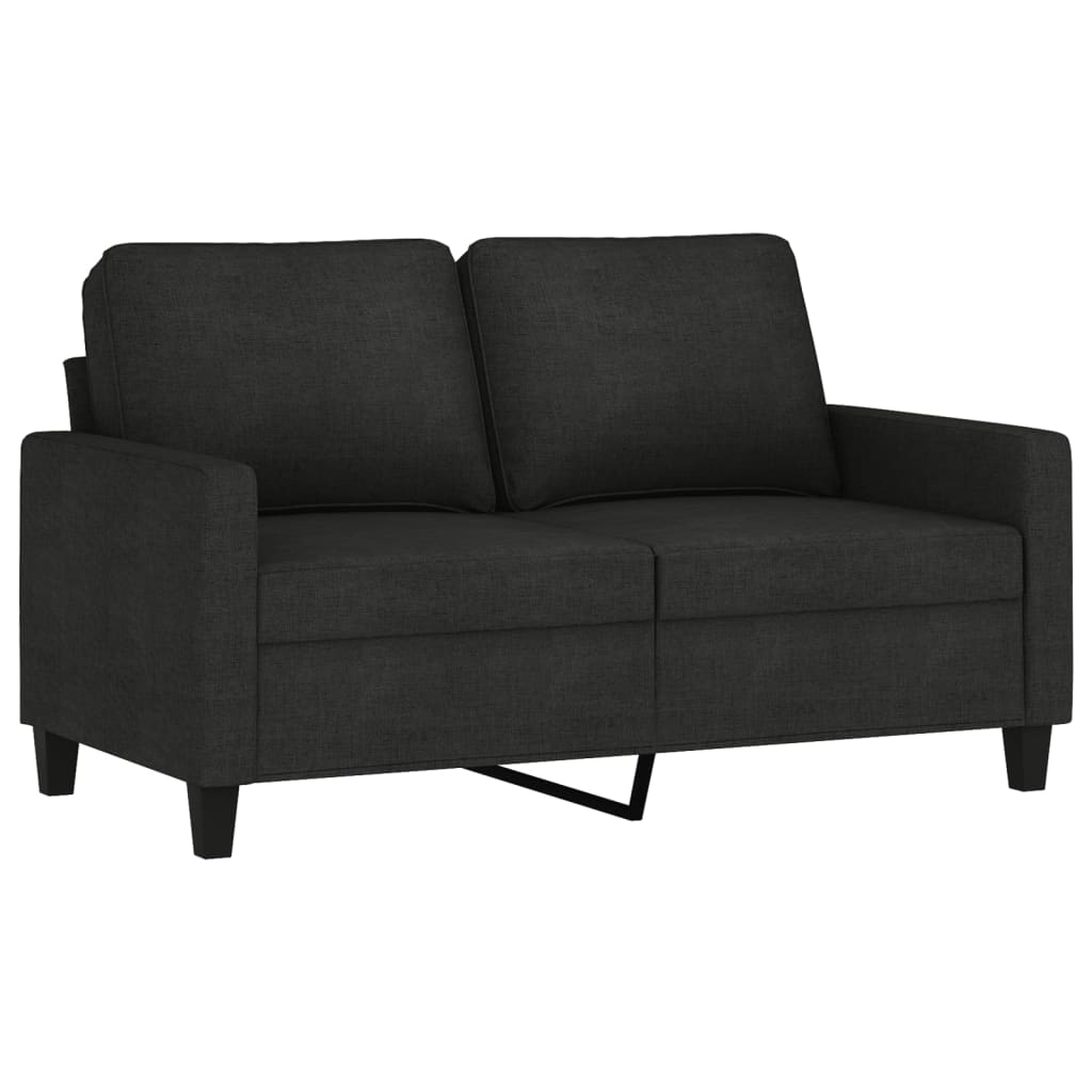 vidaXL Sofá de 2 plazas de tela negro 120 cm