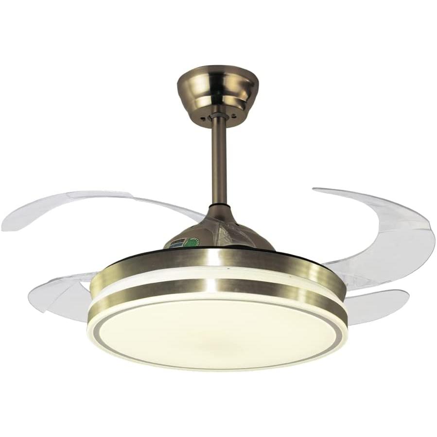 BEL AIR HOME - Ventilador de Techo Cocon Motor DC con Aspas Desplegables y Luz Led 36W - Ahorro de Energía y Modo Invierno