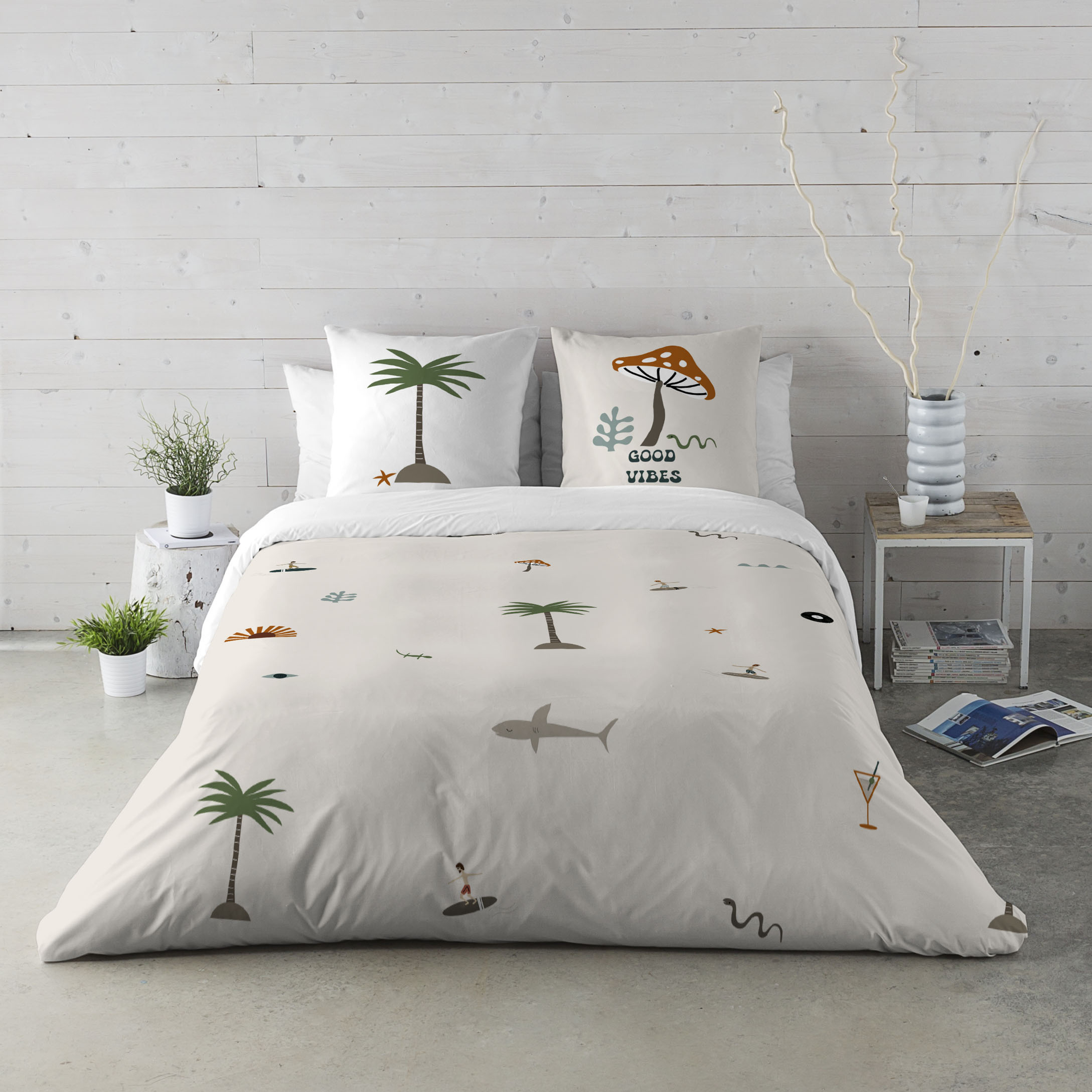HACIENDO EL INDIO - Funda Nórdica Estampada 100% Algodón Extrasuave - Juego de 2/3 Piezas Funda de Edredón y 1 o 2 Fundas de Almohada - Cama 90/105/135/ 150 cm - Sin Relleno - Fabricada en España