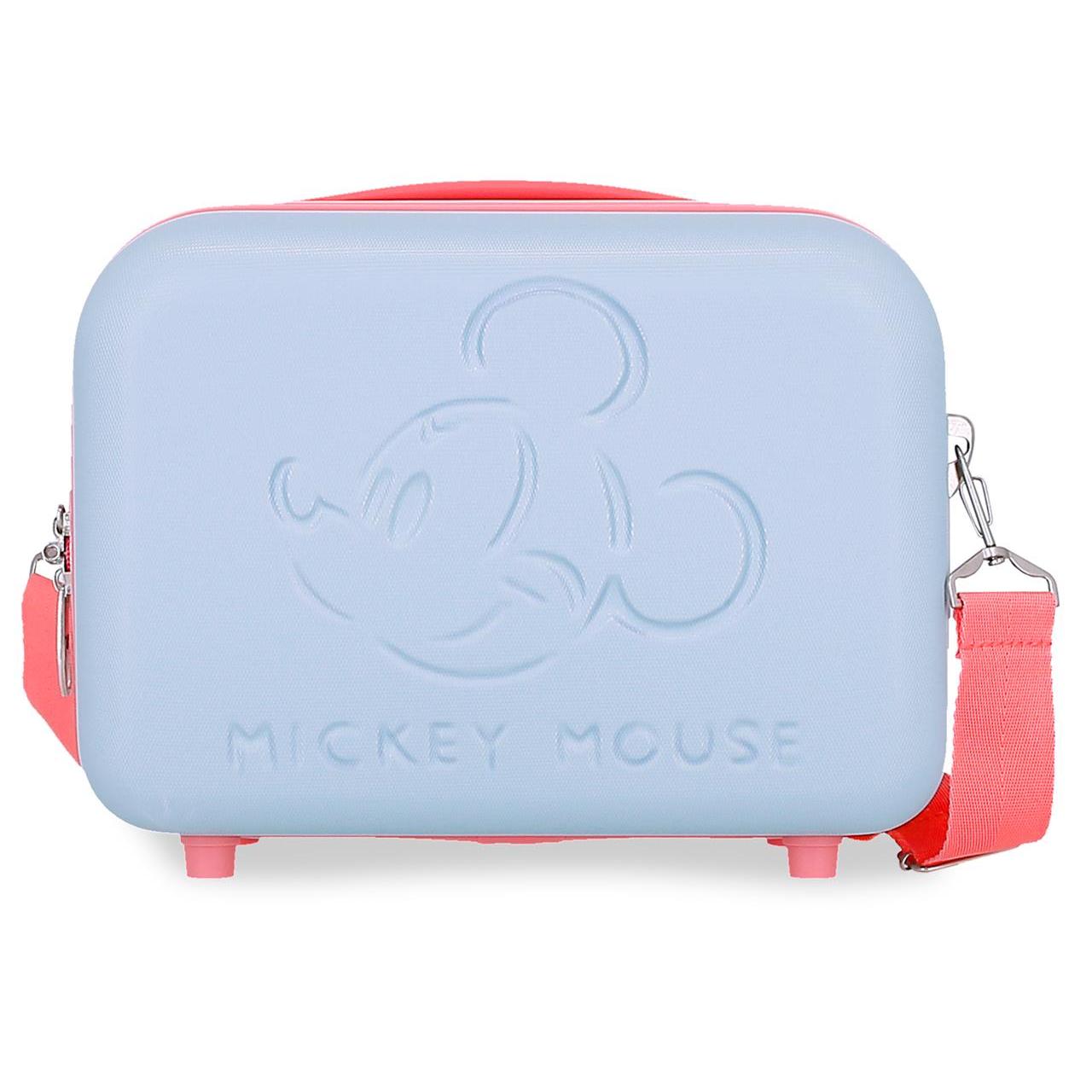 Bolsa de Aseo Disney Mickey Crazy Trip 29x21x15 cm, Neceser Juvenil con Estampado de Mickey en ABS y Bolsillo con Cremallera
