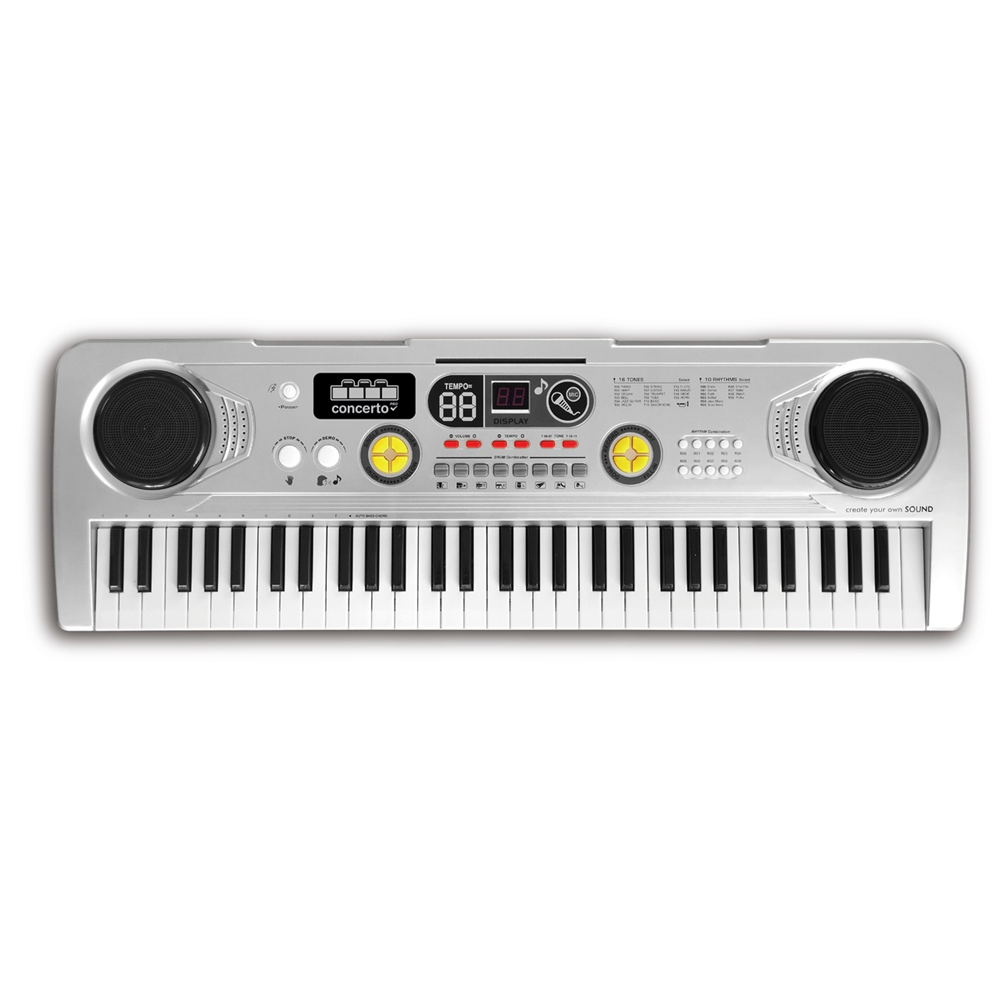 Órgano electrónico 61 teclas con microfono,toma usb y cable de audio 73x22,8x6,5 cm (Reig 8923)
