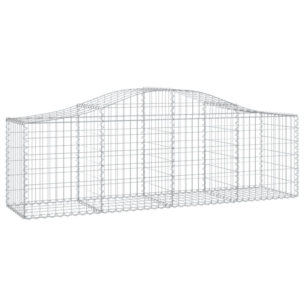 vidaXL Cestas de gaviones 4 uds forma de arco hierro 200x50x60/80 cm