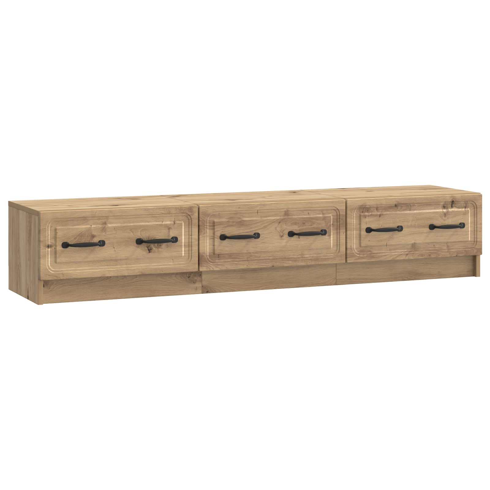 vidaXL Mueble de TV con cajón 147 x 34,5 x 27 cm Madera de Ingeniería Multicolor