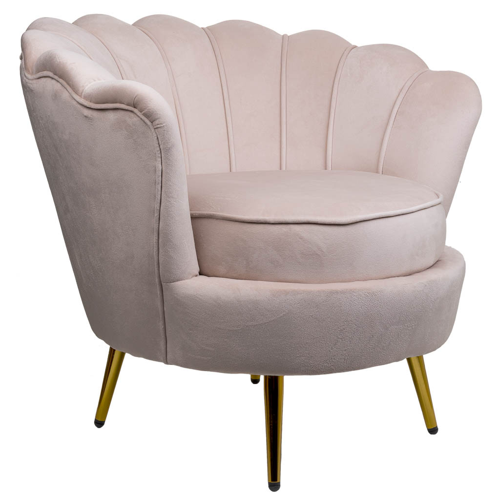 Wonderlust Deco - Butaca de madera con tapizado color crema 76x75x83h cm Beige 76x75x83h cm