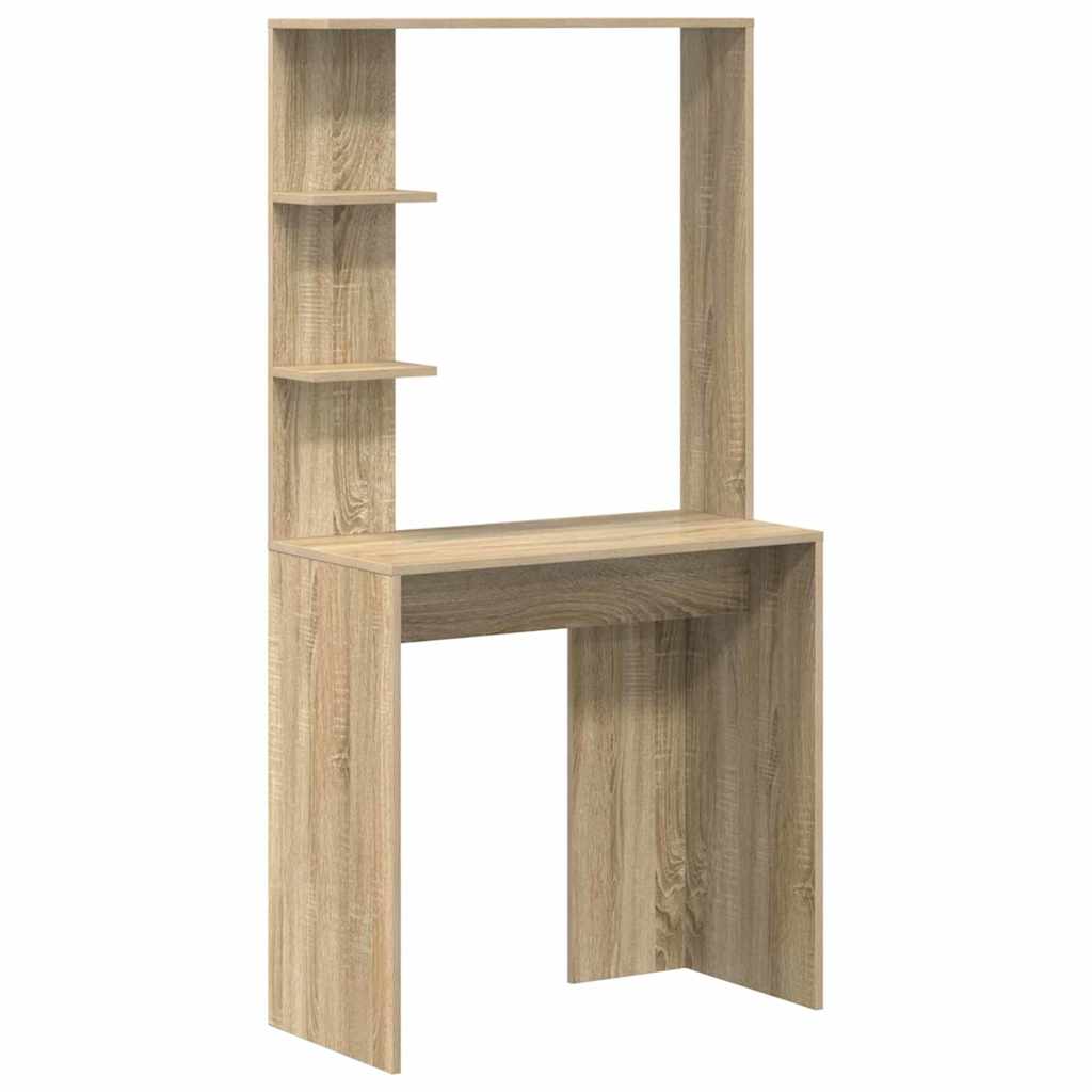 vidaXL Escritorio con estante Roble Sonoma 78,5 x 37 x 154,5 cm