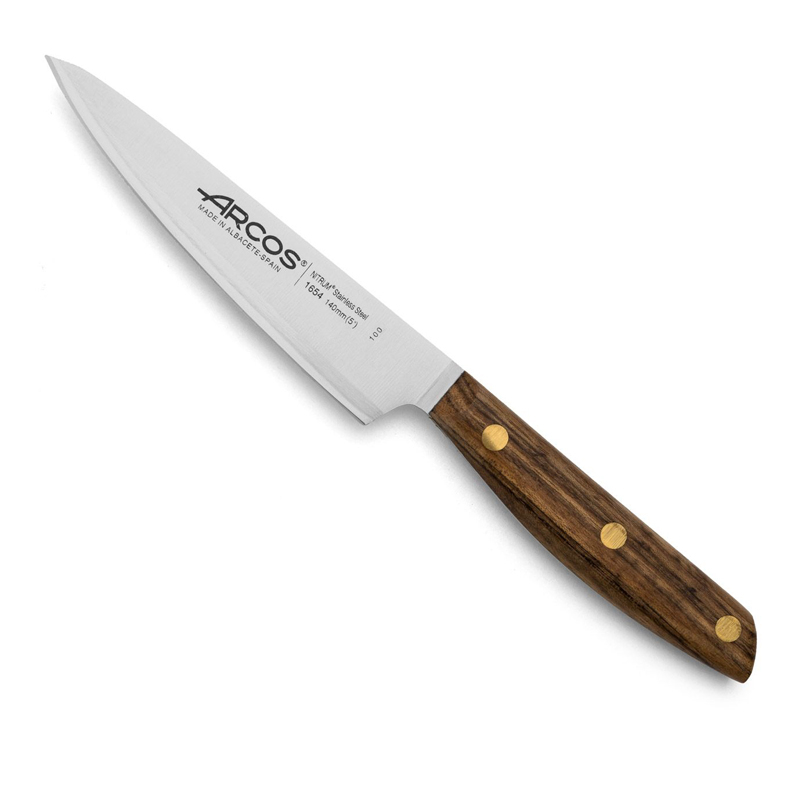 Arcos Cuchillo cocinero serie nórdika hoja de Acero Inoxidable NITRUM® de 14 cm de largo y mango de de Ovengkol