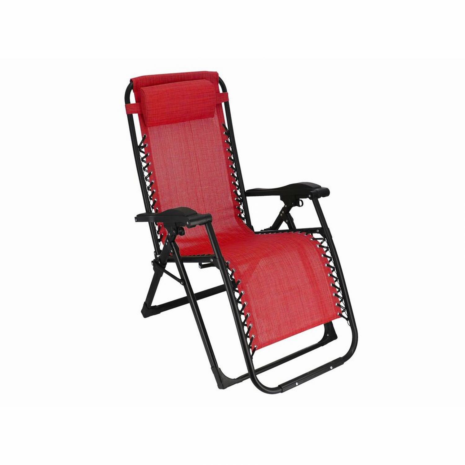 Gerimport Tumbona Reclinable Burdeos 177x65x113cm Plegable Resistente Cómoda