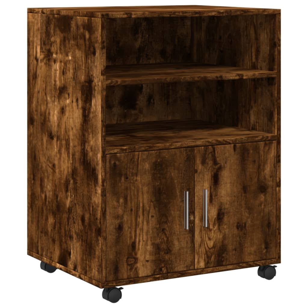 vidaXL Armario con Ruedas Archivador Almacenamiento Oficina Madera Ingeniería 60x48x81 cm