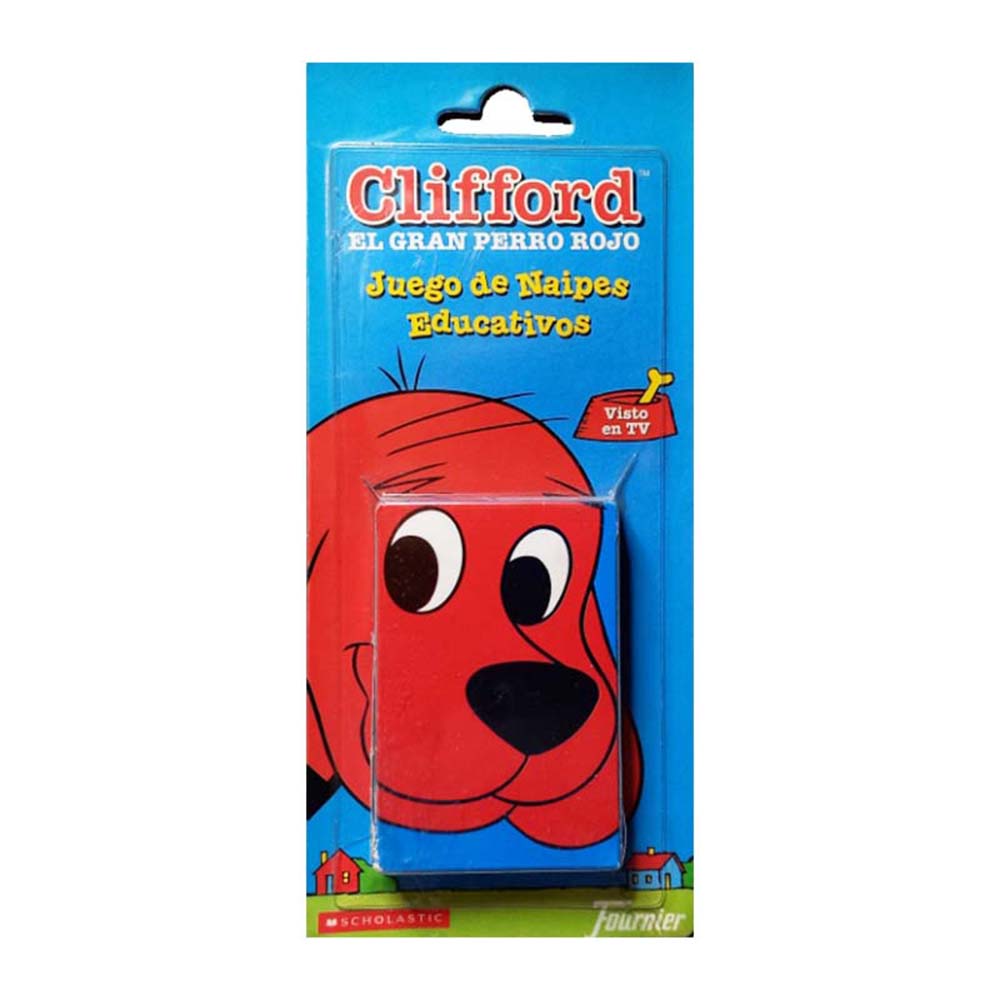 Fournier Baraja infantil de 33 cartas Clifford el gran perro rojo Instrucciones en español Juego de memoria y parejas A partir de 3 años De 2 a 6 jugadores En blister