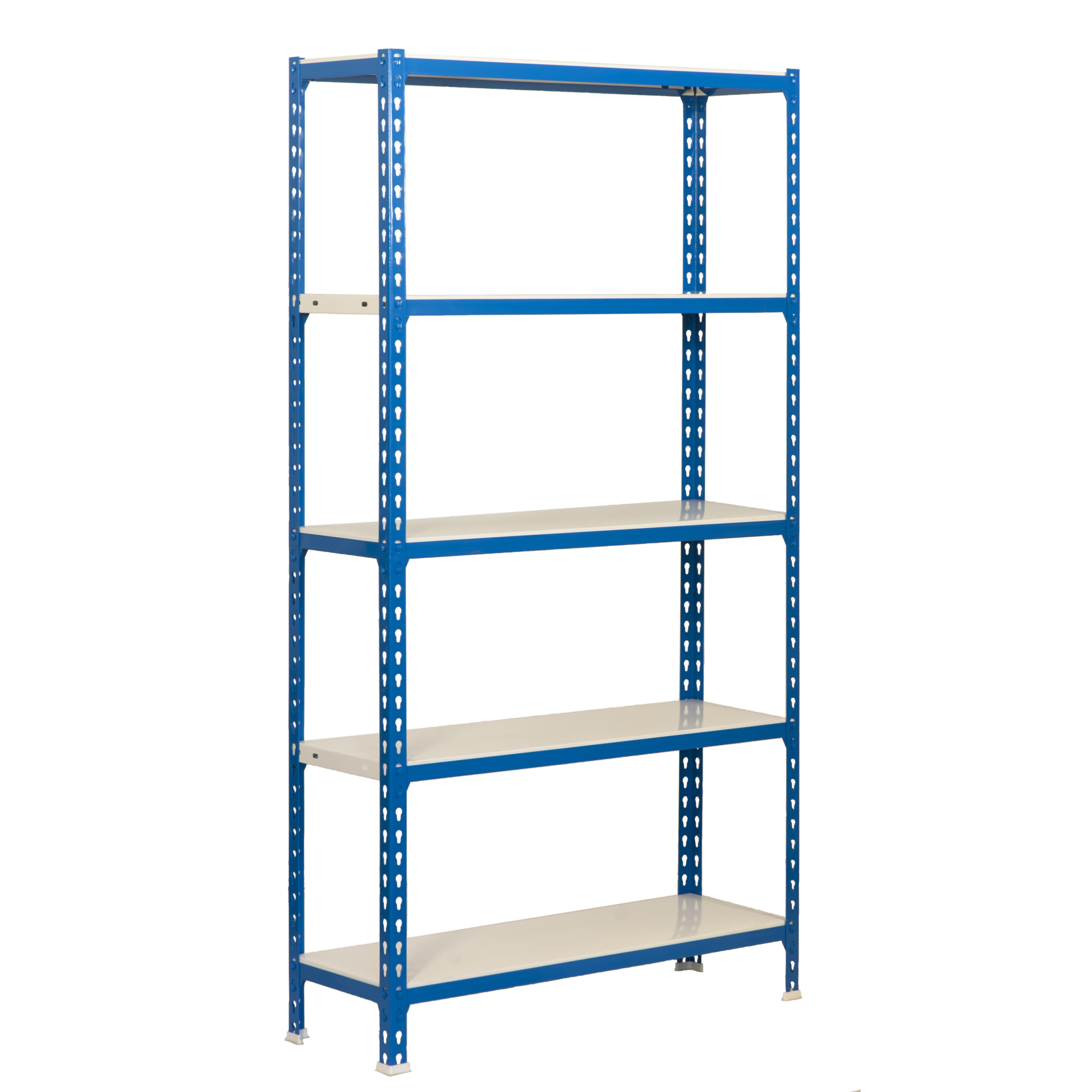 SimonRack Estanteria Metalica Almacenaje de Acero, 2000x800x400 mm, 5 Baldas, Soporta 180 kg de Punto Flexión por balda, Azul/Blanco - Simonclick