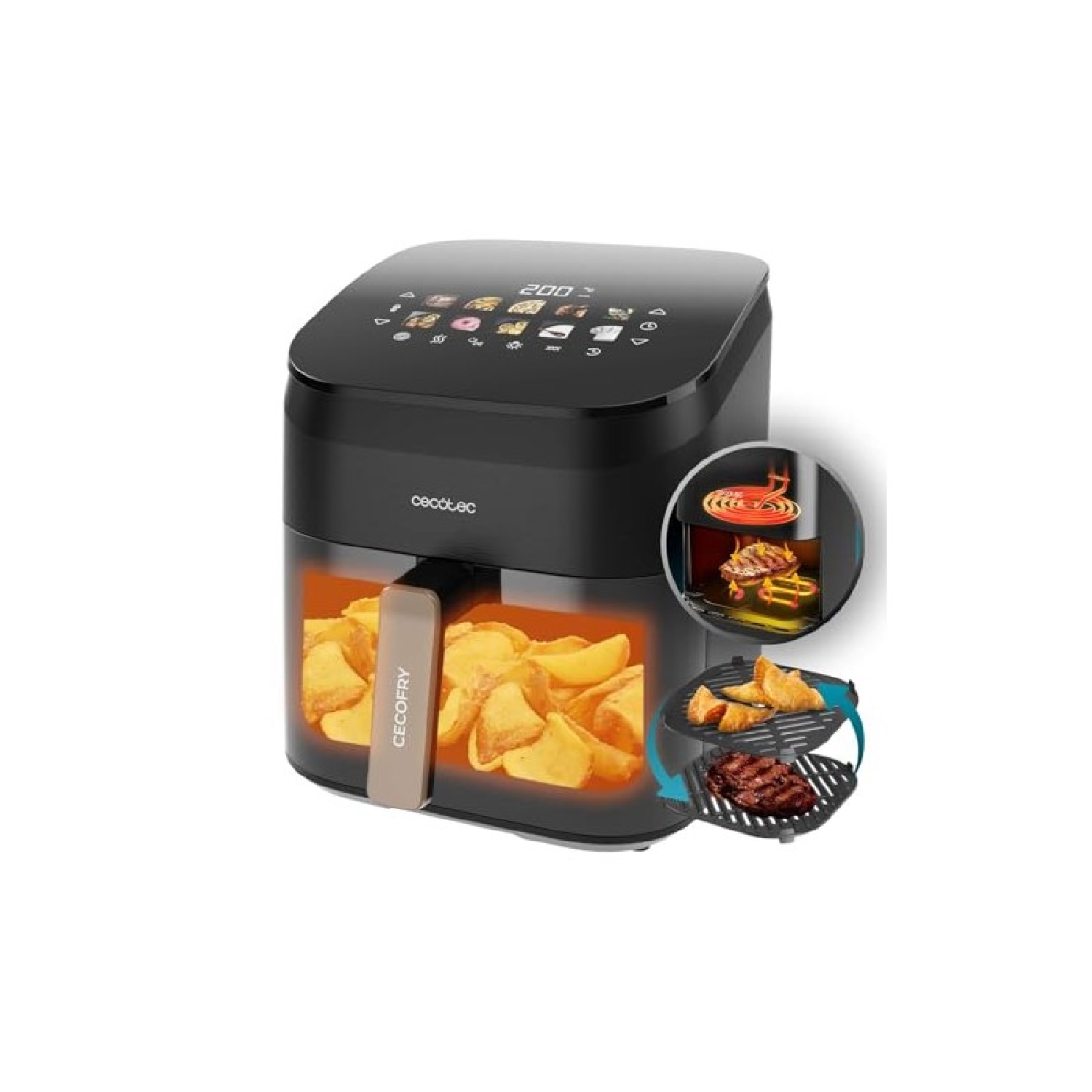 Cecotec Freidora sin aceite Cecofry&Grill Smokin' 6500